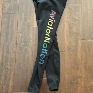 Aviator Nation Rainbow Leggings S